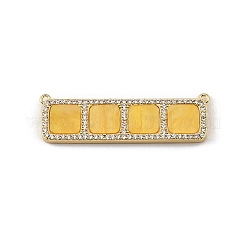 Breloques de connecteur en laiton micro pavé de zircone cubique transparente&nbsp;CU-CBA30E8-01G-B