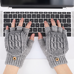 Fingerlose Winterhandschuhe aus Alpakawolle und Elastan&nbsp;AJEW-WH20042-30C