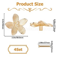 Ручки ящика цветка сплава цинка FIND-WH0147-76G