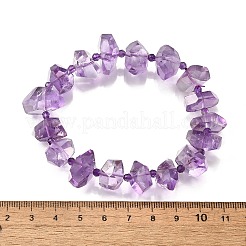 Природные чипы аметист растянуть браслеты&nbsp;BJEW-Z100-01