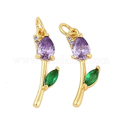 Стойки обшивки латунь микро проложить Циркон подвеску&nbsp;KK-R166-09G-06