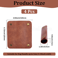 4 housse de protection pour poignée de bagage en cuir PU&nbsp;DIY-BBC0002-94B