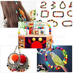 Окрашенные деревянные бусины WOOD-PH0008-03