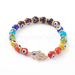 Ensembles de bracelets extensibles chakra et bracelets chaîne&nbsp;BJEW-JB06193