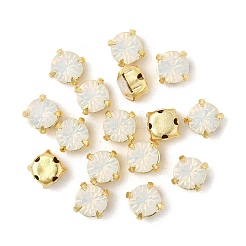 プレシオサ® マキシマ クリスタル 縫い付けカップ  チェコクリスタル  真鍮製爪付き台座付き  719 37 085 チャトン（丸）  ゴールドカラー  ホワイトオパール 01000個  ss29（6.15~6.35mm）&nbsp;X-PRC-SS29-01000-G
