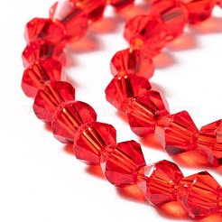 Граненые двухконусные стеклянные бусины EGLA-P017-4mm-M