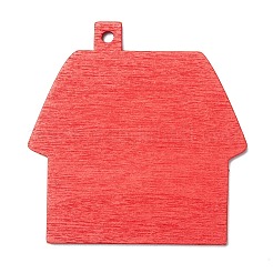 Gros pendentifs en bois peint à la bombe sur le thème de noël&nbsp;WOOD-L011-A01