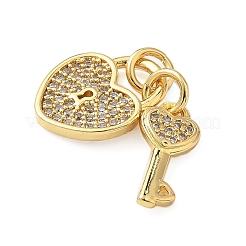 Латунные микро проложить кубического циркония подвески&nbsp;KK-H076-01G