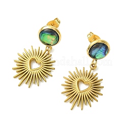 Boucles d'oreilles pendantes en acier inoxydable 304&nbsp;EJEW-JE07311-01