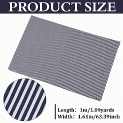 ストライプ柄の綿布生地  DIY人形服作り  ブルー  1610mm&nbsp;DIY-WH0888-235A