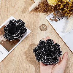 Schuhschnallenclips aus Stoff und Eisen&nbsp;HJEW-ME00088-01