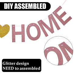 Бумажное слово добро пожаловать домой баннер&nbsp;AJEW-WH20020-272B-06