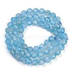 Natürliche blaue Topas-Perlenstränge&nbsp;G-F782-B07-05