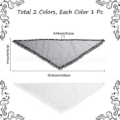 2 шт. двухцветные повязки на голову из полиэстера для женщин OHAR-CY0001-03