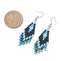 Серьги-подвески из натурального магнезита в форме ромба&nbsp;EJEW-MZ00632-01