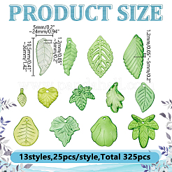 325шт 13 стиля прозрачные акриловые подвески&nbsp;OACR-AR0001-39