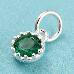 925 Sterling Silber Geburtsstein Charms&nbsp;STER-G035-01D-02