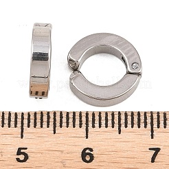 201ステンレススチールカフイヤリング  C字型  304ステンレスピン付き  ステンレス鋼色  13x3mm&nbsp;EJEW-T056-01P-02
