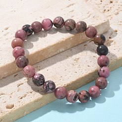 Natürliche rhodonite Perlen Armbänder dehnen&nbsp;BJEW-DJ0001-33B