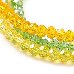 Трехслойный многожильный браслет из круглого стекла BJEW-JB08229-03