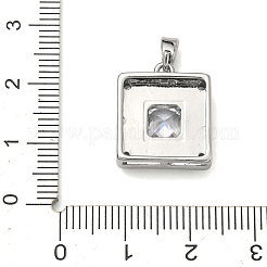 Messing micro pave klare zirkonia anhänger&nbsp;KK-G556-13P