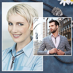 6 шт. 2-х стильная железная застежка-боло для галстука IFIN-GF0001-25P