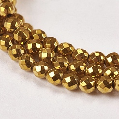 Chapelets de perles en hématite synthétique sans magnétiques&nbsp;X-G-J169B-3mm-04