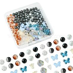 Прозрачные окрашенные стеклянные бусины DIY-FS0007-54