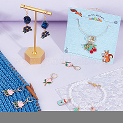 Подвесные маркеры петель с замком из сплава эмали HJEW-AB00175