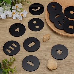 12шт набор шаблонов для кромок из черной глины и акрила FIND-FG0004-80