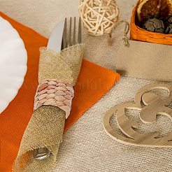 6 шт. 6 стиля бамбуковых колец для салфеток&nbsp;AJEW-PH0012-13