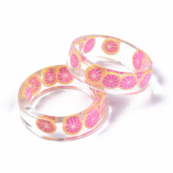 Прозрачные кольца из эпоксидной смолы RJEW-S047-001F