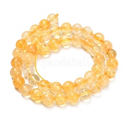 Природный желтый кварц нитей бисера&nbsp;G-F820-K04-8mm