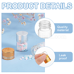 50 шт. 2-цветная стеклянная бутылочка для таблеток с алюминиевыми завинчивающимися крышками CON-BC0007-13