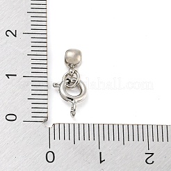 Federringverschlüsse aus Messing und Silikonperlen&nbsp;KK-WH0052-04P