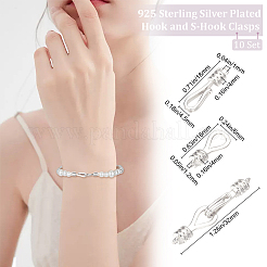 10 сумка латунные крючки и S-образные застежки&nbsp;KK-BBC0022-71