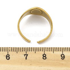 Овальные манжеты из нержавеющей стали 304 для женщин&nbsp;RJEW-M019-29G