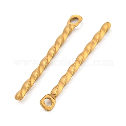 イオンプレーティング（IP）304ステンレスペンダント  ゴールドカラー  20x2x1.2mm  穴：1mm&nbsp;STAS-Q323-03C-G