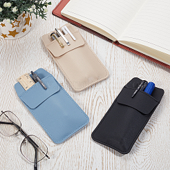 3 Stück 3 Farben PU-Leder-Stiftetasche&nbsp;AJEW-GF0014-44C