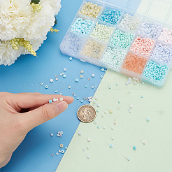 150 г 15 стилей стеклянных бусин SEED-PH0001-94