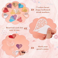 70 шт. Карточки рассадки гостей на столе из двух цветов DIY-FG0005-55