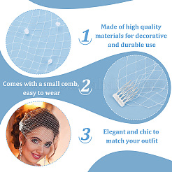 Нейлоновая сетчатая вуаль для лица&nbsp;OHAR-WH0034-09A-02