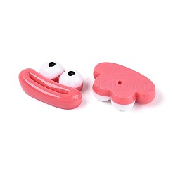 不透明樹脂デコデンカボション  カエル  鮭色  28~29.5x19~19.5x8~8.5mm&nbsp;RESI-N051-15C