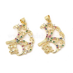 Латунные микро проложить кубического циркония подвески&nbsp;KK-H441-37LG