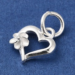 925 Herz aus Sterlingsilber mit Blumenanhängern&nbsp;X-STER-K180-10S