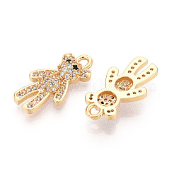 Pendentifs en laiton zircon cubique transparent&nbsp;KK-T078-02G-01