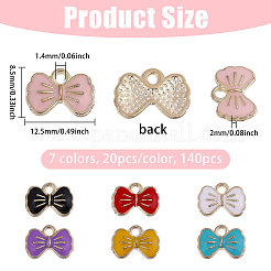 140шт 7 цвета сплава эмаль подвески&nbsp;ENAM-CA0001-92