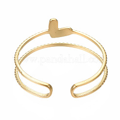 Кольцо-манжета в форме сердца из нержавеющей стали 304 X-RJEW-T023-73G