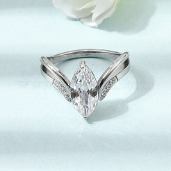 Fingerringe aus Edelstahl 316L mit Zirkonia&nbsp;SA-CBAB122-07P-01