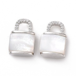 Латунные микропаве прозрачные подвески с фианитом KK-E068-VC467